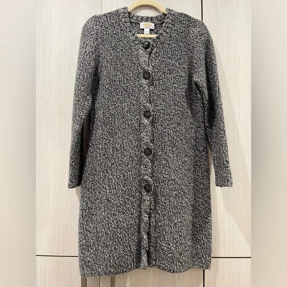 Talbots Long Line Cardigan | Wool Cashmere Rabbit Hair | Petite Medium (MP) - Picture 1 of 12